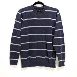 Blue Harbour Striped Sweater Small Blue White
